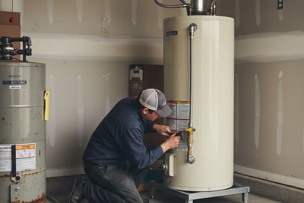 Water heater and shutoff valve replacement in Scottsville